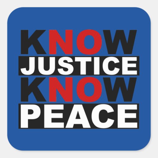 正義は平和を知っている スクエアシール (正面)