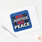 正義は平和を知っている スクエアシール (封筒)