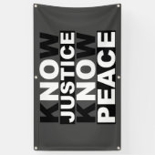 正義は平和を知っている 横断幕 (縦)