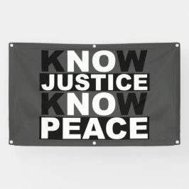正義は平和を知っている 横断幕