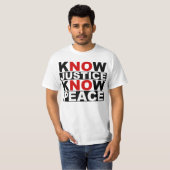 正義は平和を知っている Tシャツ (正面フル)