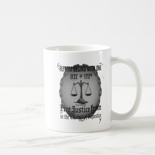 正義は必要不可欠 コーヒーマグカップ (右)