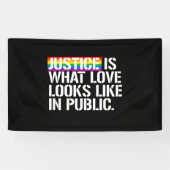 正義は愛が公衆をのように- - LGBT見えるものにです 横断幕 (横)