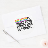 正義は愛を公に見る ラウンドシール (封筒)