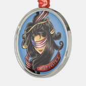 正義は通りの正義によって盲目です メタルオーナメント (左)