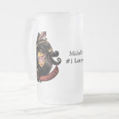 正義は通りの正義によって盲目の*Personalized*行います フロストグラスビールジョッキ (正面左)