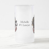 正義は通りの正義によって盲目の*Personalized*行います フロストグラスビールジョッキ (中央)