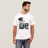 正義も眠る必要あり 法執行機関ミニマリスト Tシャツ (正面フル)