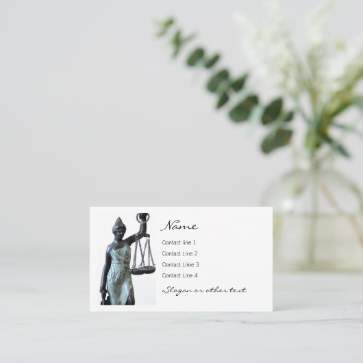 正義を保持するはかりで測司法長官 名刺 (スタンド正面)