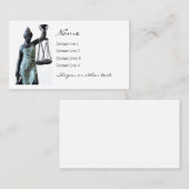 正義を保持するはかりで測司法長官 名刺 (正面/裏面)