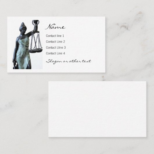 正義を保持するはかりで測司法長官 名刺 (正面/裏面)