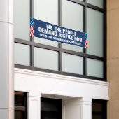 正義を求める | 8フィートのバナー |青 横断幕 (ビルの外側)