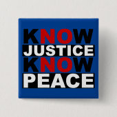 正義を知れ　平和を知れ 缶バッジ (正面)