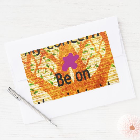 正義バオバブのヴィンテージ観に根ざす 長方形シール (封筒)