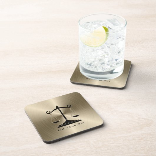 正義フェイクのメタリックはかりで測金ゴールド コースター (右側)