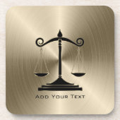 正義フェイクのメタリックはかりで測金ゴールド コースター (正面)