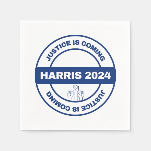 正義来は | カマラハリスウォルズ選挙 スタンダードカクテルナプキン (正面)