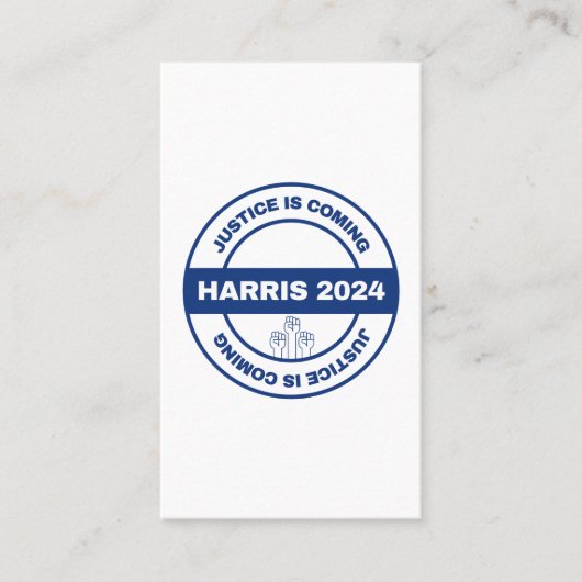 正義来は | カマラハリスウォルズ選挙 名刺 (正面)