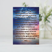 正義経路祈りの言葉フラットグリーティングカード カード (スタンド正面)