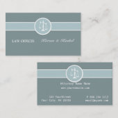 正義裁判所の刑事弁護士の法的スケール 名刺 (正面/裏面)