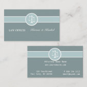 正義裁判所の刑事弁護士の法的スケール 名刺 (正面/裏面)