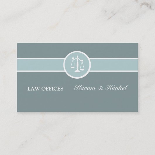 正義裁判所の刑事弁護士の法的スケール 名刺 (正面)
