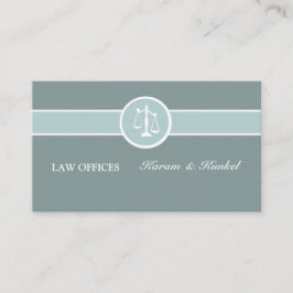 正義裁判所の刑事弁護士の法的スケール 名刺