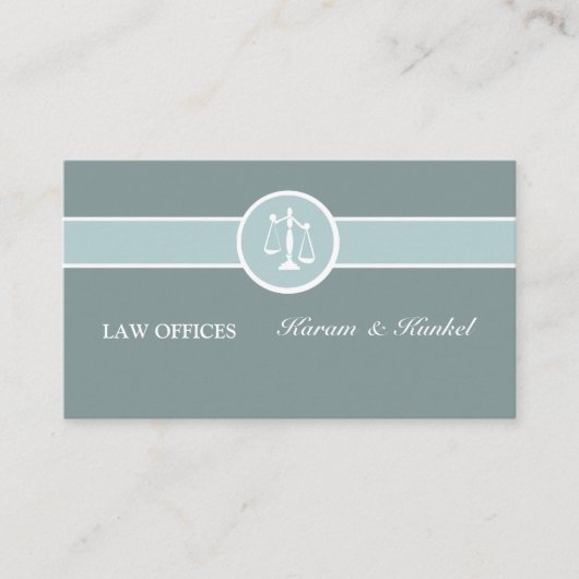正義裁判所の刑事弁護士の法的スケール 名刺 (正面)