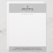 正義|のプロフェッショナルの上品なスケール レターヘッド (正面/裏面)