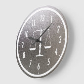 正義|の写実的な金属の上品なスケール ラージ壁時計 (傾斜)