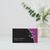 正義|の弁護士のはかりで測られる 名刺 (スタンド正面)