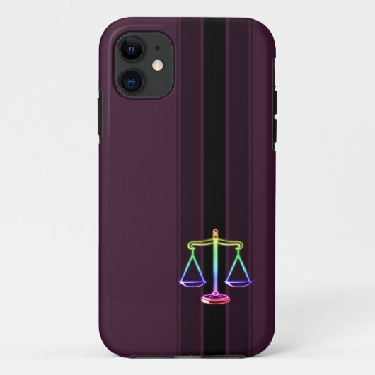 正義|の法律のカラフルなスケール Case-Mate iPhoneケース (裏面)
