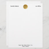 正義|の法律事務所のはかりで測られる レターヘッド (正面/裏面)