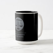 正義|の法律事務所の上品なスケール ツートーンマグカップ (正面右)