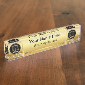 正義|弁護士のはかりで測られる法律| デスクネームプレート (側面)