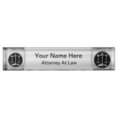 正義|弁護士のはかりで測られる法律| デスクネームプレート (正面)