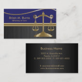 正義|弁護士のカスタマイズ可能な|をはかりで測られる法律| 名刺 (正面/裏面)