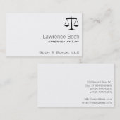 正義(法律)のはかりで測られる 名刺 (正面/裏面)