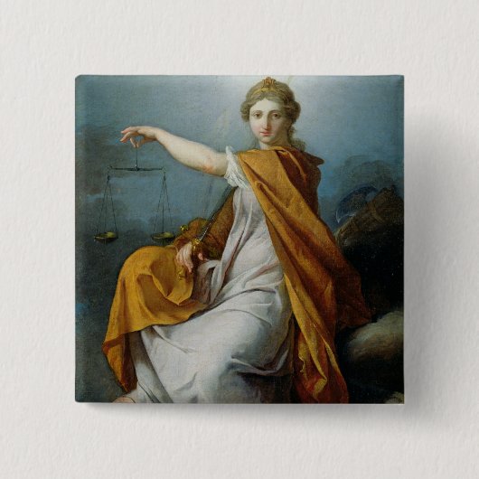 正義 缶バッジ (正面)