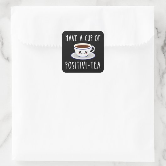 正茶を飲む スクエアシール (バッグ)