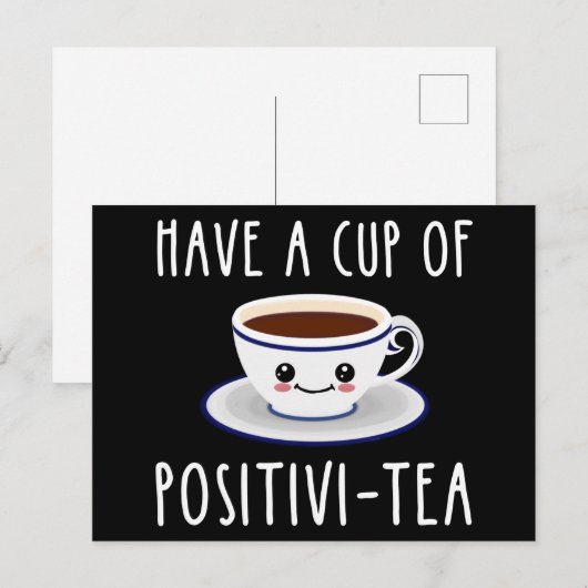 正茶を飲む ポストカード (正面/裏面)