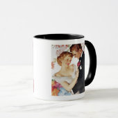 正装の若いカップル マグカップ (正面右)