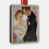 正装の若いカップル メタルオーナメント (右)