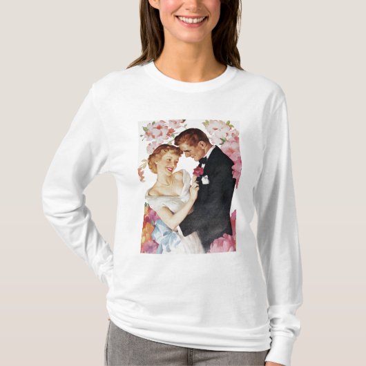 正装の若いカップル Tシャツ (正面)