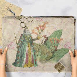 正規ヴィンテージフローラ切り離しティッシュペーパー 薄葉紙