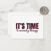 正規化すべきセラピー ノートカード (正面/裏面インサイチュ)