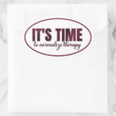 正規化すべきセラピー 楕円形シール (バッグ)