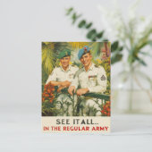 正規軍のヴィンテージ採用で表示 ポストカード (スタンド正面)