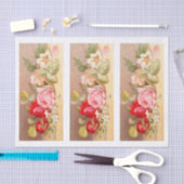 正規（AIではない）ヴィンテージビクトリアンバラ絵を描 薄葉紙 (クラフト)