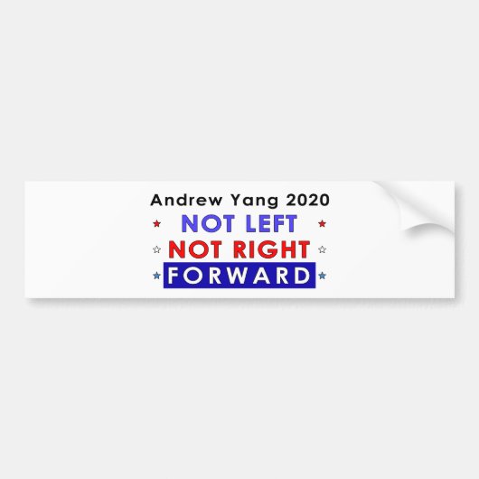 正離れしくない- Andrew Yang 2020 バンパーステッカー (正面)